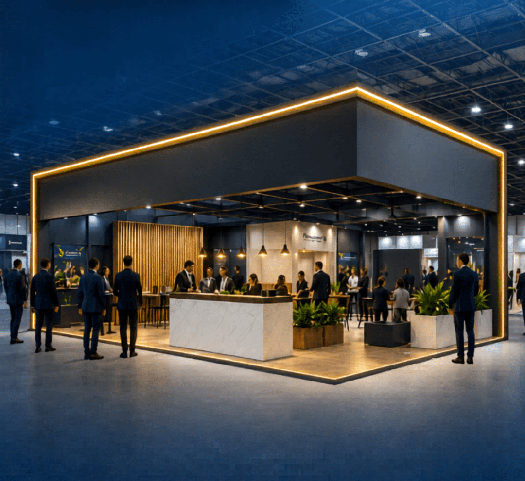 Stand Evento Retangular Layout de stand para eventos